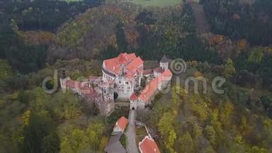 捷克共和国Pernstejn城堡-鸟瞰图